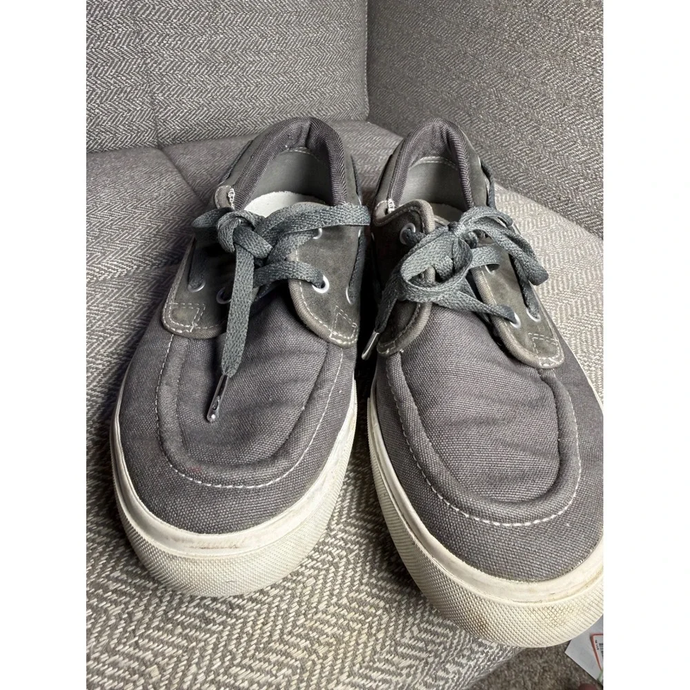 Converse Sea Star Boat Shoes‎ Grey Canvas Suede Mens 9.5 Womens 11